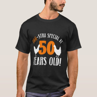 50th Birthday 50 Years Old Chicken Farmer Chicken  T-Shirt