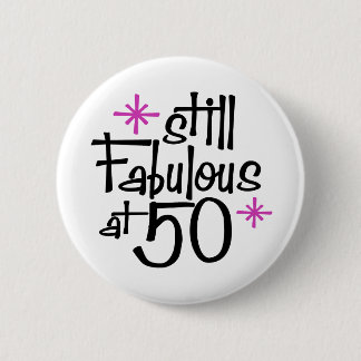 50th Birthday 6 Cm Round Badge