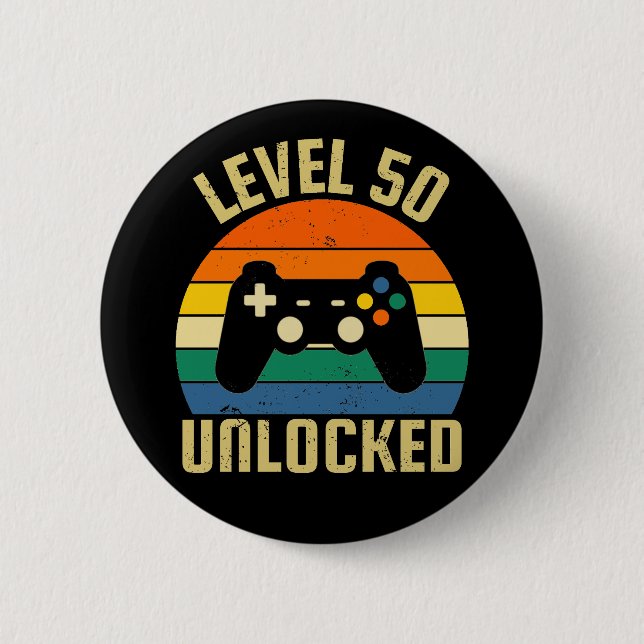 50th Birthday 6 Cm Round Badge (Front)