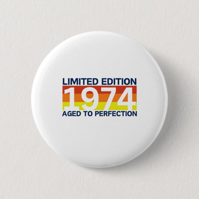 50th Birthday 6 Cm Round Badge (Front)