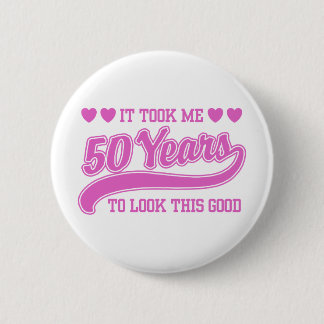 50th Birthday 6 Cm Round Badge