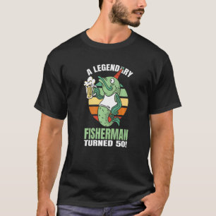 50th Birthday A Legendary Angler Will Be 50 Fisher T-Shirt