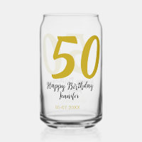 50th birthday add name date year black template go