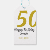 50th birthday add name date year black template go