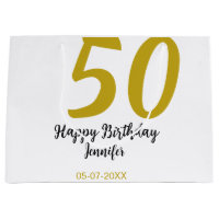 50th birthday add name date year black template go