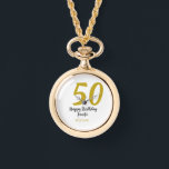 50th birthday add name date year black template go watch<br><div class="desc">editable design</div>