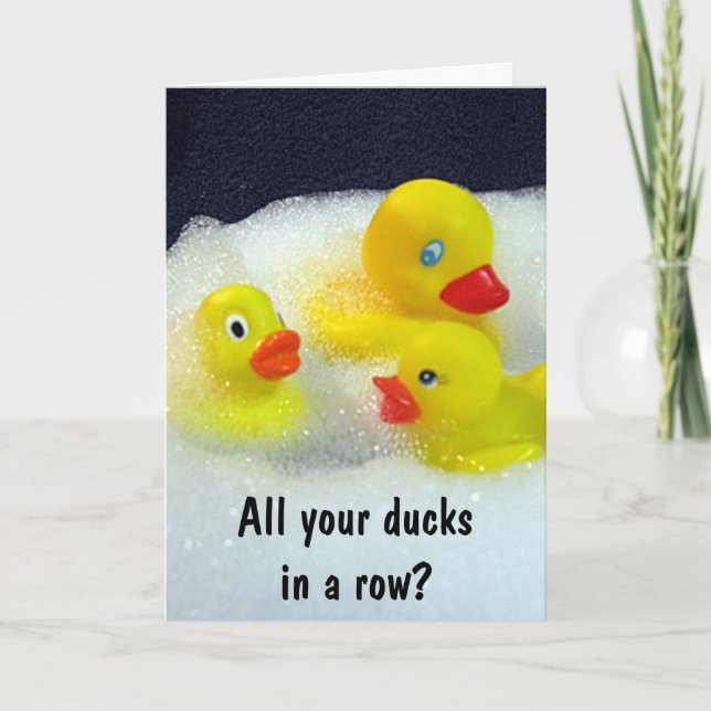 **50th BIRTHDAY** AND DUCK HUMOR TOO! Card (Front)