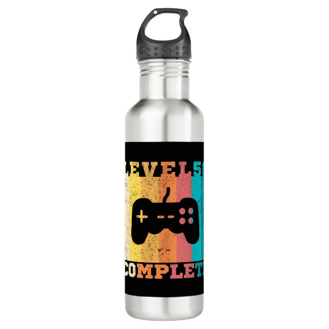 50th Birthday/ Anniversary Level 50 Complete 710 Ml Water Bottle (Front)