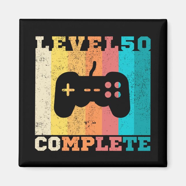 50th Birthday/ Anniversary Level 50 Complete Magnet (Front)