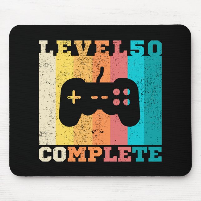 50th Birthday/ Anniversary Level 50 Complete Mouse Mat (Front)