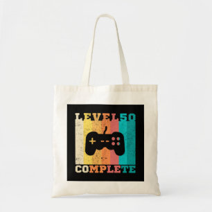50th Birthday/ Anniversary Level 50 Complete Tote Bag