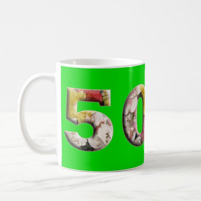 50th Birthday Anniversary Milestone Mug 50 Years (Left)