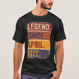 50th Birthday April Born 50 Years Legend Since 19 T-Shirt