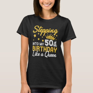 50th Birthday Art For Women Ladies Girls Turning 5 T-Shirt