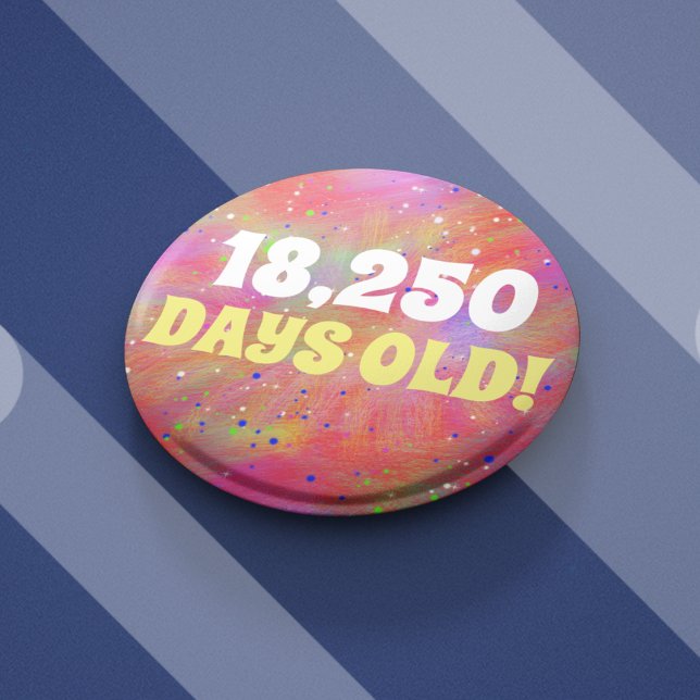 50th birthday badge in days number exact age (Creator Uploaded)