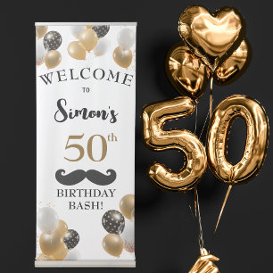 50th Birthday Bash Retractable Banner
