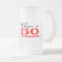 50th Birthday Beer Mug Gift for men
