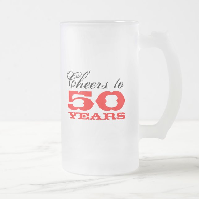 50th Birthday Beer Mug Gift for men (Right)