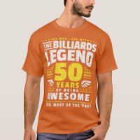 50th Birthday Billiards Player 50 Years Old 