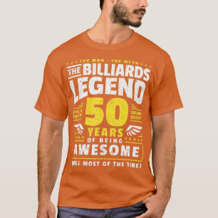 50th Birthday Billiards Player 50 Years Old  T-Shirt