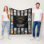 50th Birthday Black Gold  Legendary Photo Fleece Blanket<br><div class="desc">Personalised gift fleece blanket with 32 photos of your choice. A wonderful gift idea to commemorate a special birthday for that wonderful person. TOP TIP: If you Pre-crop your photos into a square shape before you upload them you have control of how they look. No problem if you can't do...</div>