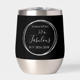 50th Birthday Black Silver Personalized Party