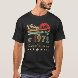 50th Birthday Born 1972 Vintage 50 Birthday T-Shirt