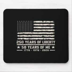 50th Birthday Born 1976 Aamerican Flag 250 Years Mouse Mat