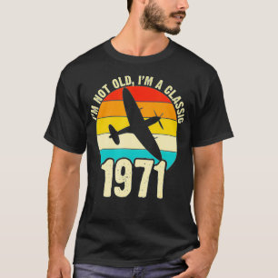50th Birthday Born in 1971 Spitfire Aircraft Airpl T-Shirt
