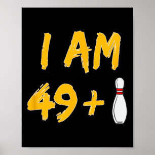 50th Birthday Bowling Shirt Funny Bowler Party Gif Poster