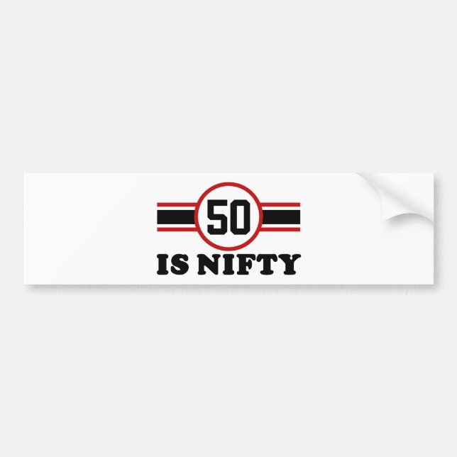 50th Birthday Bumper Sticker (Front)
