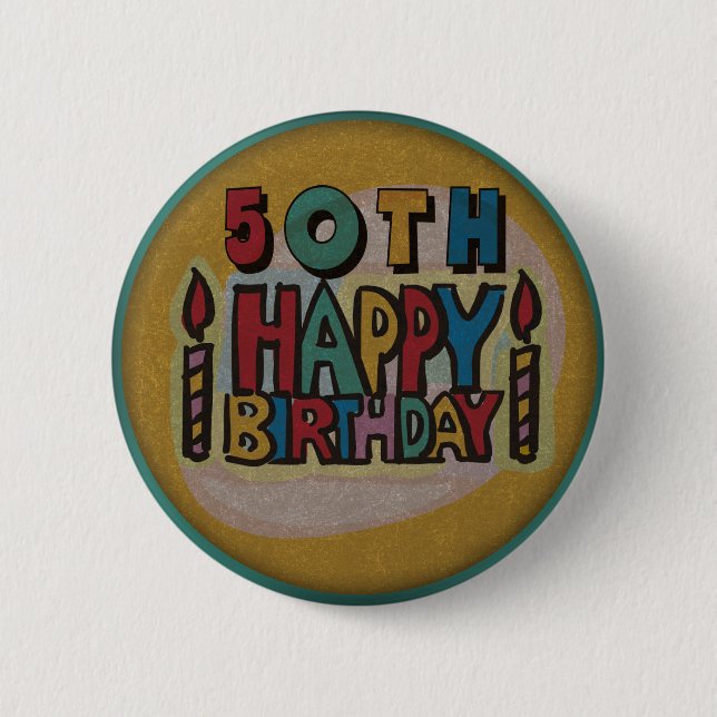 50th Birthday Button (Front)