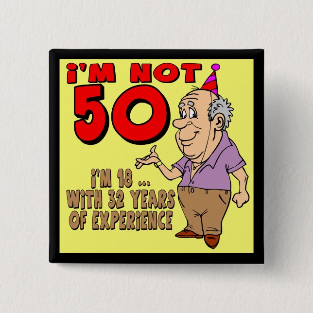 50th Birthday Button (Front)