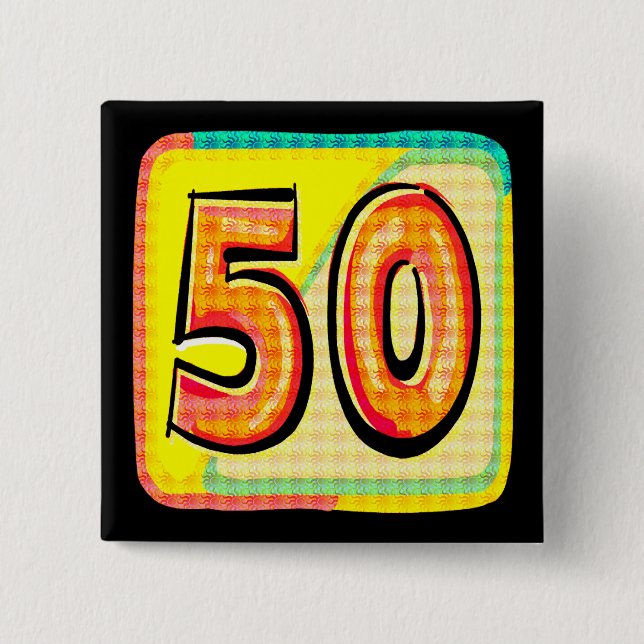 50th Birthday Button (Front)