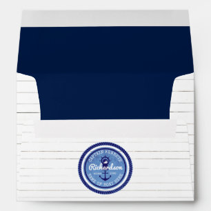 50th Birthday Captain Nautical Rope Anchor Helm Envelopes