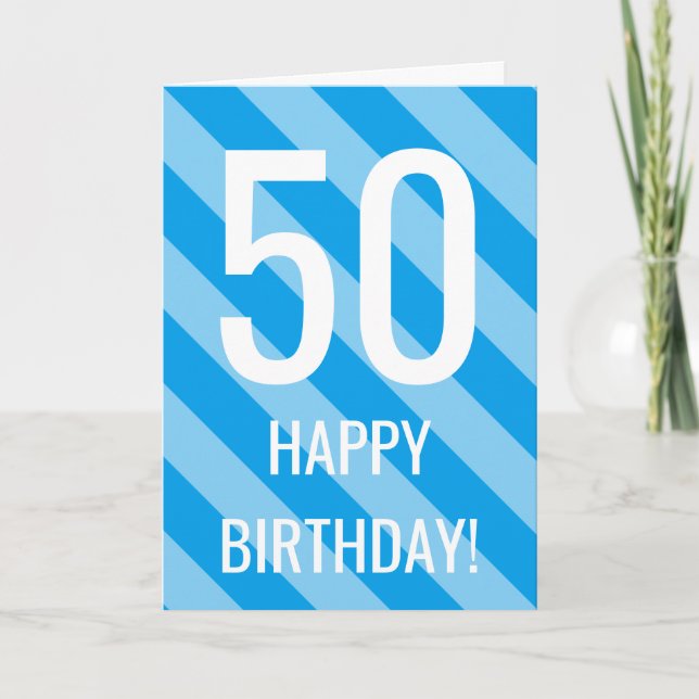 50th Birthday card for 50 year old man or woman (Front)