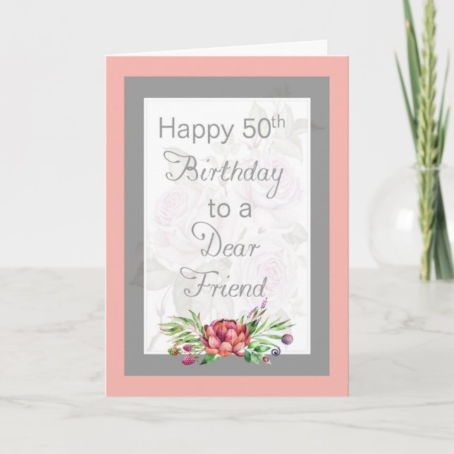 50th Birthday Card for a Dear Friend (Front)