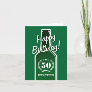 50th Birthday card for men Aged to perfection