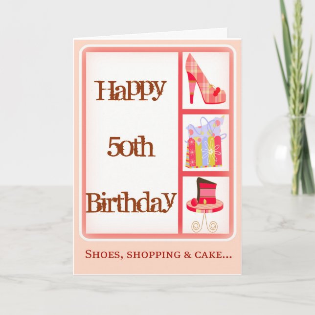 50th Birthday Card for Women (Front)