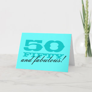 50th Birthday card for women   50 and fabulous!