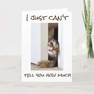 **50th BIRTHDAY** CAT JUST CAN'T WAIT TO TEASE YOU Card