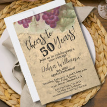 50th Birthday Cheers to 50 Years Vintage Rustic