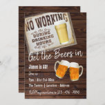 50th Birthday Cheers to BEERS Invitations Rustic<br><div class="desc">Fun rustic Cheers to the Beers party invitations for any birthday milestone,  male or female.
__________________________________________________________________
For assistance,  matching items FOLLOW this store and CONTACT Leah via the tab below</div>