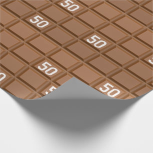 50th Birthday Chocolate Candy Bar Wrapping Paper