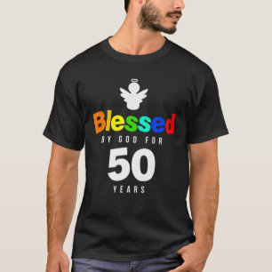 50Th Birthday Christian Gift Blessed By God For 50 T-Shirt