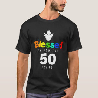 50Th Birthday Christian Gift Blessed By God For 50 T-Shirt