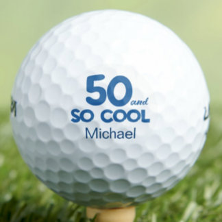 50th Birthday Classic 50 and So Cool Blue Golf Balls