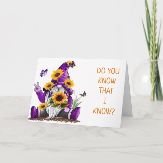 ***50th BIRTHDAY*** COMICAL GNOME Card (Front)