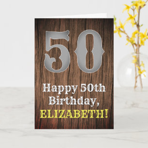 50th Birthday: Country Western Inspired Look, Name Card