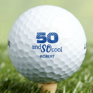 50th Birthday Coworker Gift – Blue Cool 50 Years Golf Balls